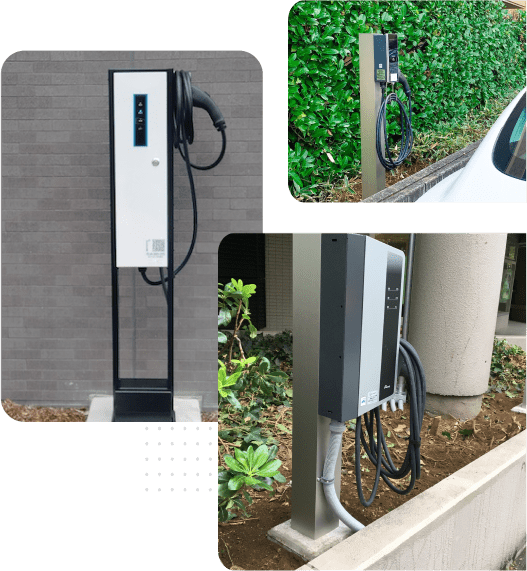 マンション共用部に6kW充電器を設置イメージ