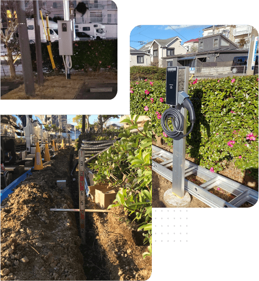 EV充電のための新規引き込みイメージ